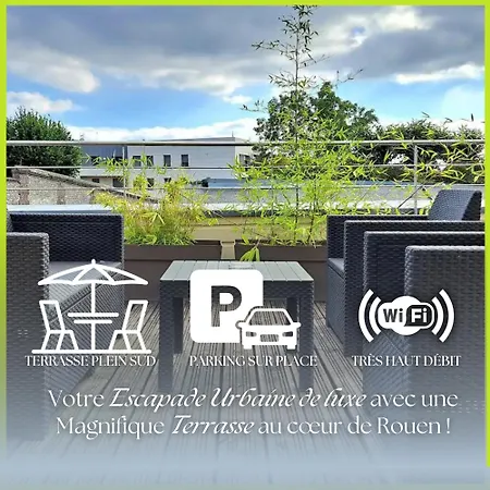 Le Canyon Centre By Myfrenchpat Terrasse & Parking * Rouen